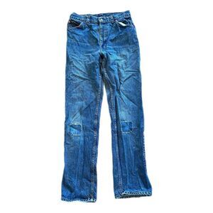 Vintage Levis Jeans Women's 28 x 32 Bootcut Denim Distressed 80s 582‎